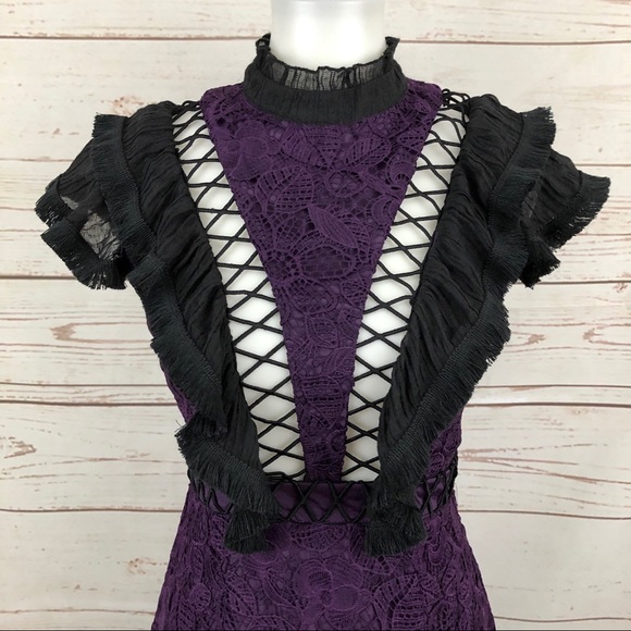 Victorian Western Lace Formal Cutout Dress - Picture 3 of 7